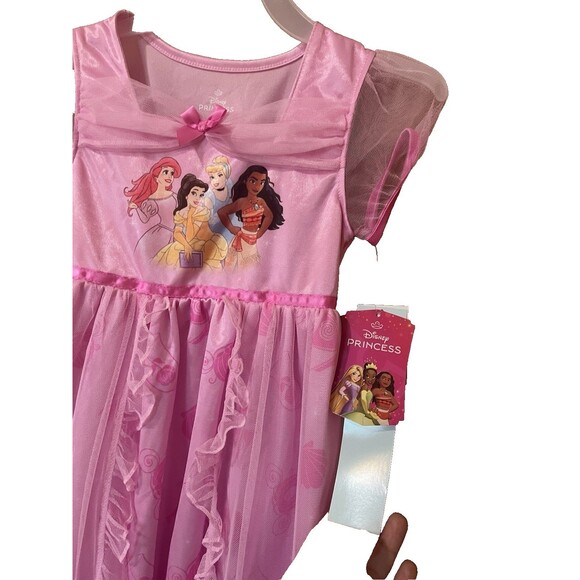 Sleeping Beauty Princess Toddler Girl's Fancy Pink Tulle Nightgown pijama playdr - Picture 10 of 12